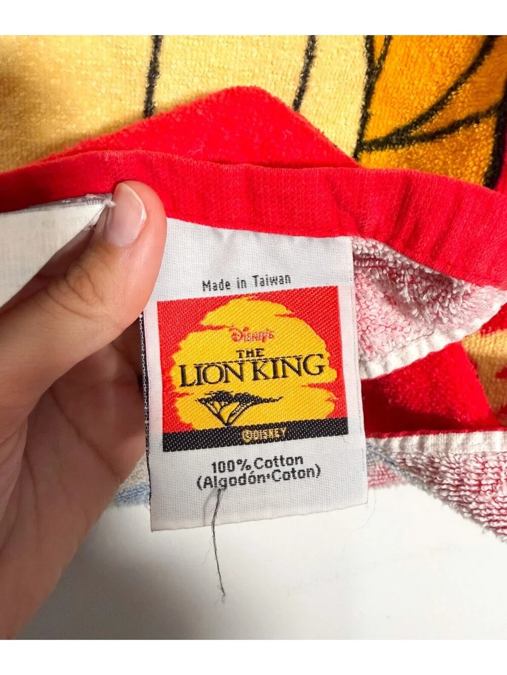 Vintage 90s Disney Lion King Beach Towel Pumba Timon Simba Nala 56.5